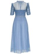self-portrait Long Dress In Light Blue Polka Dottulle self-portrait Long Dress In Light Blue Polka Dottulle - Light blue