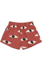 Bobo Choses Brown Short For Girl With Eyes Bobo Choses Brown Short For Girl With Eyes - Brown