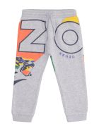 Kenzo Kids Stretch Cotton Track-pants Kenzo Kids Stretch Cotton Track-pants - grey
