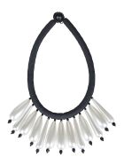Maria Calderara Teardrop Necklace Maria Calderara Teardrop Necklace - Pearl/Black