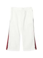 Gucci White Trousers With Side Band Gucci White Trousers With Side Band - Bianco