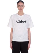 Chloé T-shirt In White Cotton Chloé T-shirt In White Cotton - Bianco