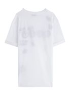 Dolce & Gabbana Jersey T-shirt With Leaves Print And Logo Patch Dolce & Gabbana Jersey T-shirt With Leaves Print And Logo Patch - White