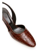 BY FAR Croc-print Lauren Slingbacks BY FAR Croc-print Lauren Slingbacks - NUTELLA (Brown)