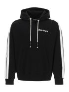 Hooded Sweatshirt With Logo And Bands Palm Angels Hooded Sweatshirt With Logo And Bands - Nero