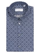 Fantasy Silk Shirt Eddy Monetti Fantasy Silk Shirt - Azure/Blue