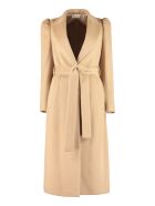 RED Valentino Long Alpaca Blend Coat RED Valentino Long Alpaca Blend Coat - Camel
