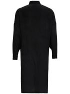Saint Laurent Long Boxy Shirt In Silk Jungle Jacquard Saint Laurent Long Boxy Shirt In Silk Jungle Jacquard - Black