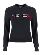 Logo Embroidery Sweater Kenzo Logo Embroidery Sweater - Grigio scuro