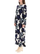 Marni Satin Dress Roma Print Marni Satin Dress Roma Print - IVORY (Blue)