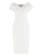 Alexander McQueen Stretch Sheath Dress Alexander McQueen Stretch Sheath Dress - White