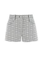 Givenchy Logo Jacquard Shorts Givenchy Logo Jacquard Shorts - White