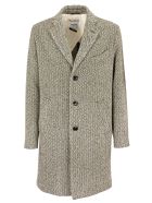 Paltò Agostino Herringbone Wool Coat Paltò Agostino Herringbone Wool Coat - White/black