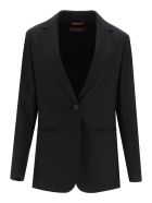 Max Mara Studio Cecina Blazer In Stretch Wool Max Mara Studio Cecina Blazer In Stretch Wool - NERO (Black)