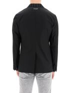 Dolce & Gabbana Tailored Blazer In Cotton And Pinstripe Wool Dolce & Gabbana Tailored Blazer In Cotton And Pinstripe Wool - Nero