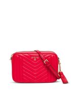 MICHAEL Michael Kors Jet Set Crossbody Bag In Quilted Leather MICHAEL Michael Kors Jet Set Crossbody Bag In Quilted Leather - Red