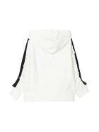 Moncler White Sweatshirt With Zip , Hood And Logo Moncler White Sweatshirt With Zip , Hood And Logo - Unica