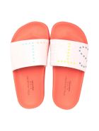 Stella McCartney Kids Pink Slippers With White Logo Band Stella McCartney Kids Pink Slippers With White Logo Band - Rosa
