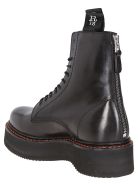 Black Leather Combat Boots R13 Black Leather Combat Boots - Black