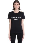 Balmain T-shirt In Black Cotton Balmain T-shirt In Black Cotton - BLACK