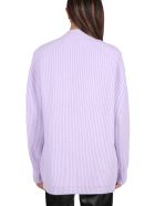 Rib-knit Cardigan Laneus Rib-knit Cardigan - Lilla