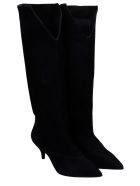 Alchimia Low Heels Boots In Black Suede Alchimia Low Heels Boots In Black Suede - black