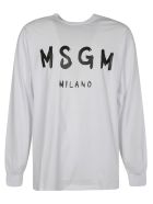 MSGM Milano Long-sleeved T-shirt MSGM Milano Long-sleeved T-shirt - White