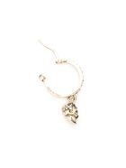Pave Skull Hoop Earrings Alexander McQueen Pave Skull Hoop Earrings - Oro