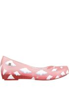 Melissa Pink Ballerina Flats For Girl With Clouds Melissa Pink Ballerina Flats For Girl With Clouds - Pink