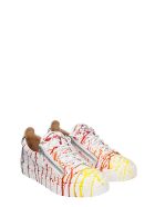 Frankie Sneakers In White Leather Giuseppe Zanotti Frankie Sneakers In White Leather