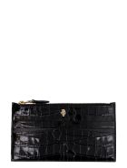 Alexander McQueen Croco-print Leather Wallet Alexander McQueen Croco-print Leather Wallet - black