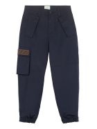 Fendi Stretch Cotton Trousers Fendi Stretch Cotton Trousers - blue