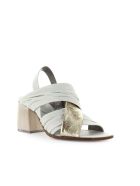 Ixos White Gold Heeled Sandal IXOS White Gold Heeled Sandal - Gesso / Oro