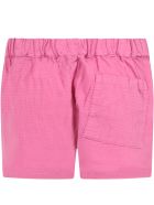 Bobo Choses Purple Short For Girl With Logo Bobo Choses Purple Short For Girl With Logo - Fuchsia