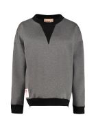 Plan C Cotton Crew-neck Sweatshirt Plan C Cotton Crew-neck Sweatshirt - grey