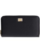 Dolce & Gabbana Leather Zip Around Wallet Dolce & Gabbana Leather Zip Around Wallet - black