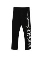 Black Leggings Young Versace Black Leggings - Nero