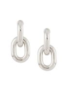 Paco Rabanne Silver-colored Aluminum Xl Hoop Earrings Paco Rabanne Silver-colored Aluminum Xl Hoop Earrings - Metallic