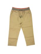 Burberry Dilan - Icon Stripe Detail Cotton Twill Drawcord Trousers Burberry Dilan - Icon Stripe Detail Cotton Twill Drawcord Trousers - Honey