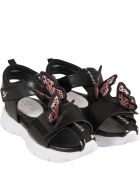 Sophia Webster Mini Black ''riva Wavy'' Sandals Sophia Webster Mini Black ''riva Wavy'' Sandals - Black