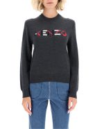 Logo Embroidery Sweater Kenzo Logo Embroidery Sweater - Grigio scuro
