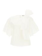 RED Valentino Blouse With Ruffles RED Valentino Blouse With Ruffles - WHITE
