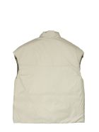 Brunello Cucinelli Coated Techno Linen Reversible Down Vest With Belt And Monili Brunello Cucinelli Coated Techno Linen Reversible Down Vest With Belt And Monili - Earth