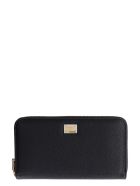 Dolce & Gabbana Leather Zip Around Wallet Dolce & Gabbana Leather Zip Around Wallet - black