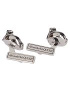 Silver-tone Metal Skull And Snake Cufflinks Alexander McQueen Silver-tone Metal Skull And Snake Cufflinks - Silver