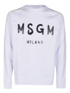 White Cotton Sweatshirt MSGM White Cotton Sweatshirt - White
