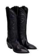 Elena Iachi Texan Boots In Black Leather Elena Iachi Texan Boots In Black Leather - black