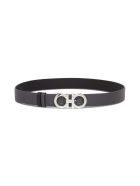 Salvatore Ferragamo Reversible Gancini Leather Belt Salvatore Ferragamo Reversible Gancini Leather Belt - Black