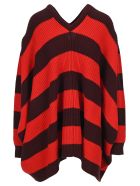 Marni Oversized Striped Jumper Marni Oversized Striped Jumper - DARK BURGUNDY + RED
