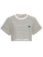 Philosophy di Lorenzo Serafini Striped Jersey T-shirt With Logo Philosophy di Lorenzo Serafini Striped Jersey T-shirt With Logo - White/black